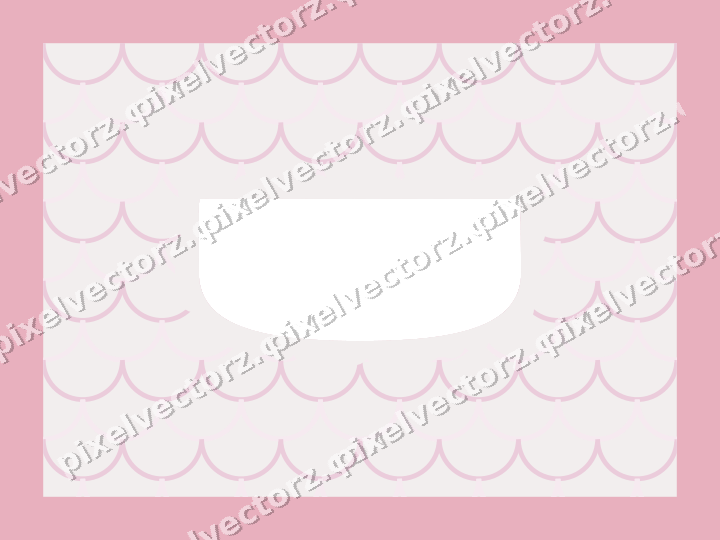 Decorative patterned mat frame in pale pink with scallop scales