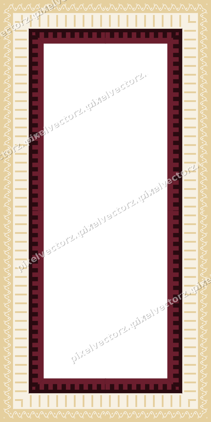 Decorative picture frame border in dark pink and red with ivy scroll