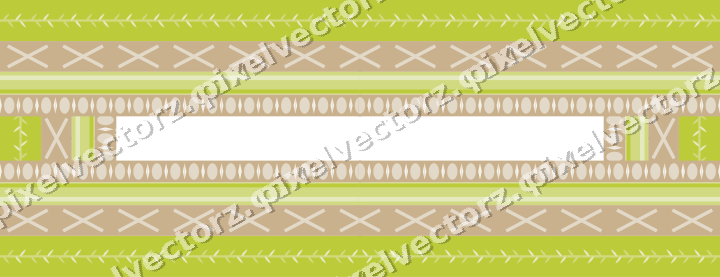 Decorative picture frame border in lime and yellow with cross band