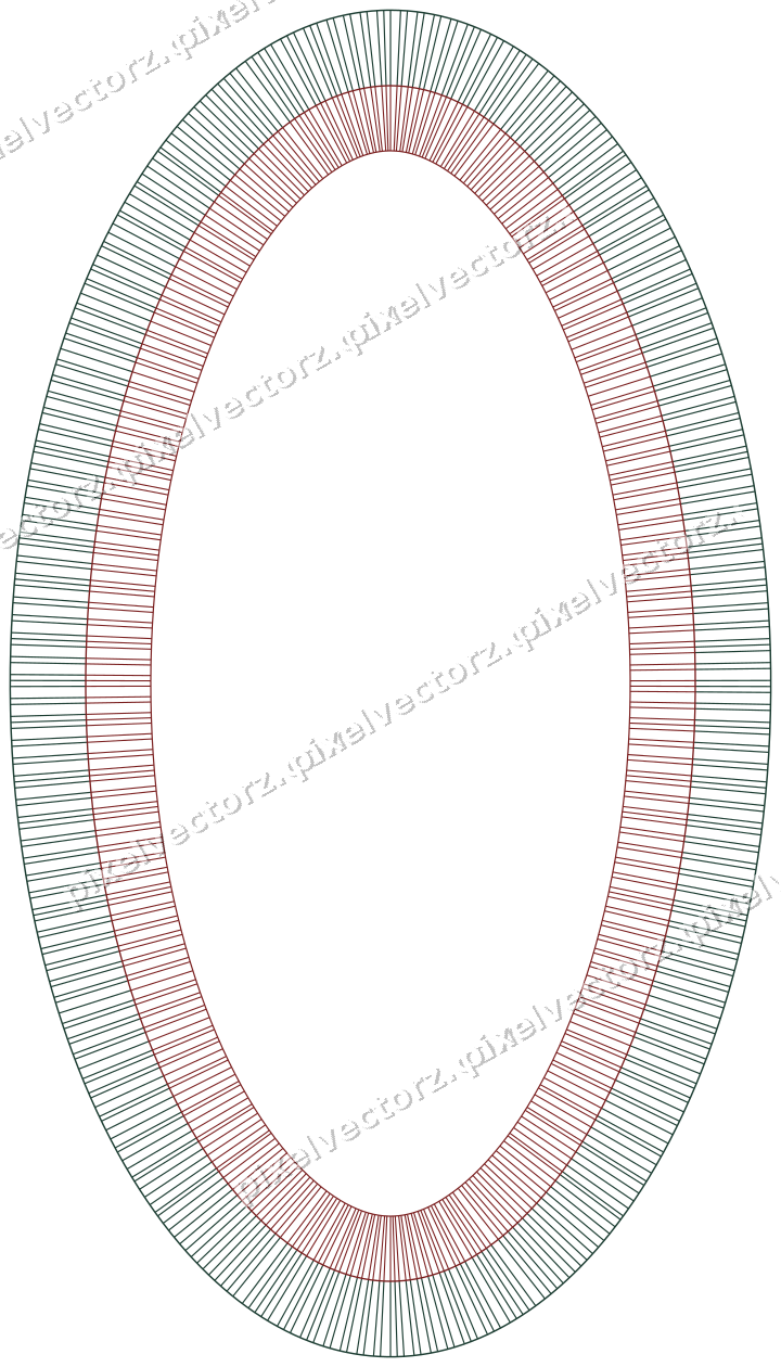 Dekorativer Zierrahmen in Dunkelrot und Dunkelgrün mit Oval