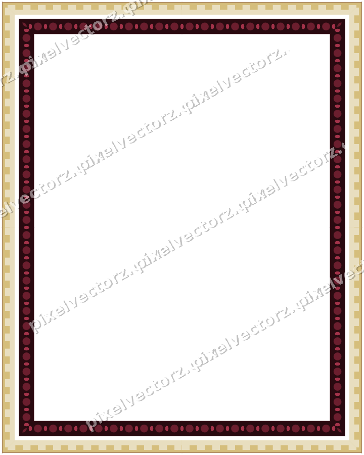 Decorative picture frame border in dark pink and red with step band