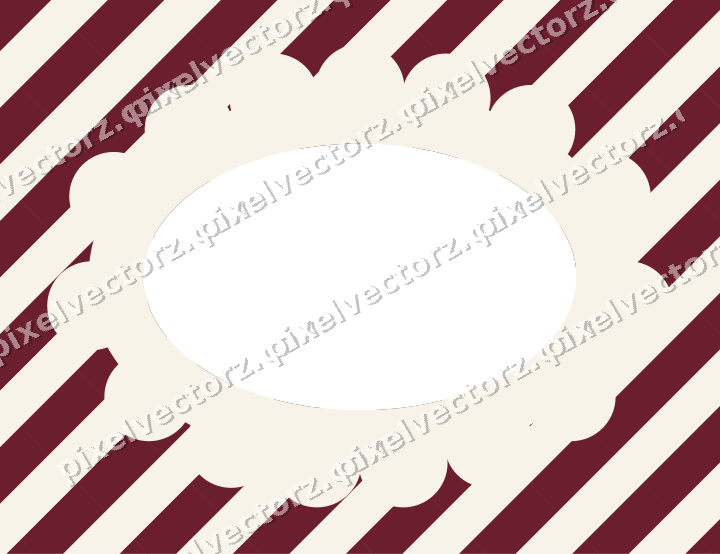 Decorative patterned mat frame in dark pink with vertical stripes