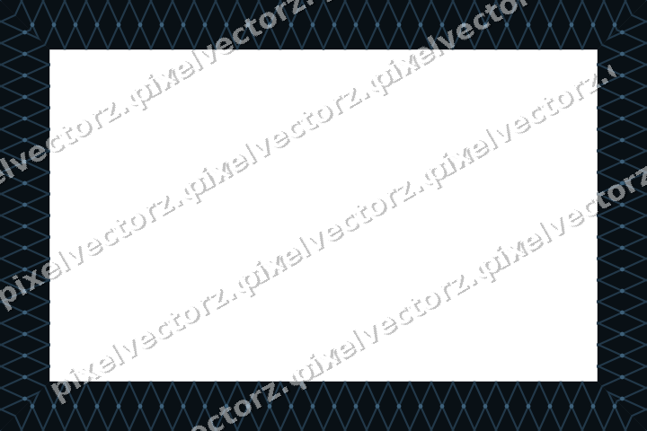 Decorative picture frame border in orange and cyan with lattice band