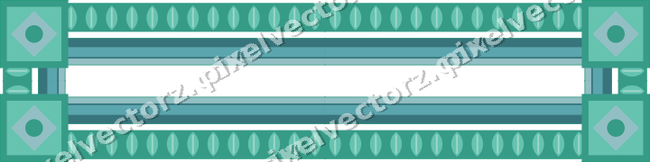 Decorative picture frame border in green and teal with leaf moulding
