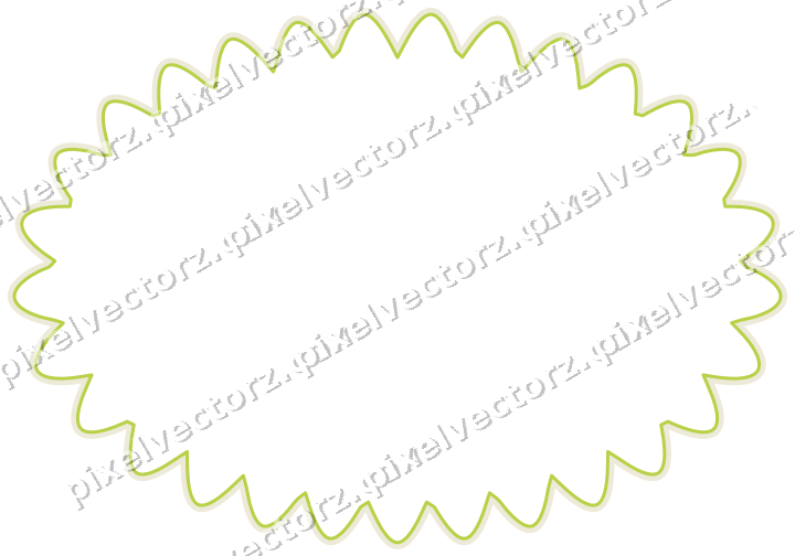 Decorative line art frame in dark magenta and lime with oval