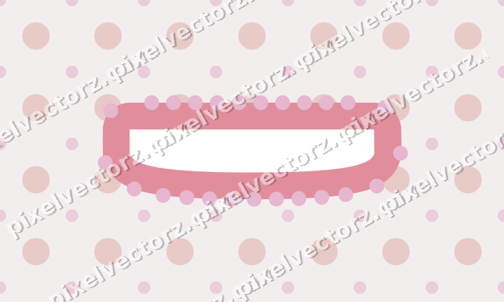 Decorative patterned mat frame in pale pink with polka dots