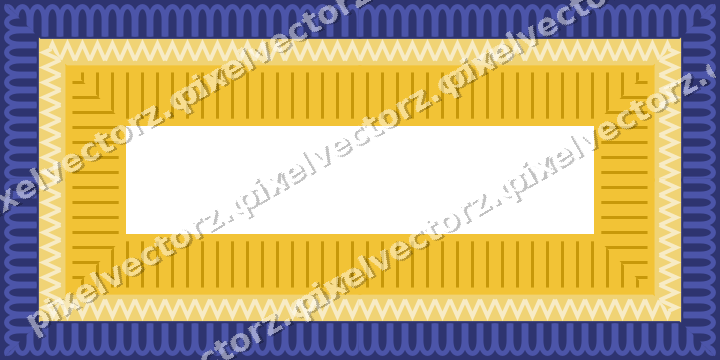 Decorative picture frame border in dark blue with arcade frieze