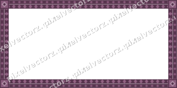 Decorative picture frame border in dark magenta with star band