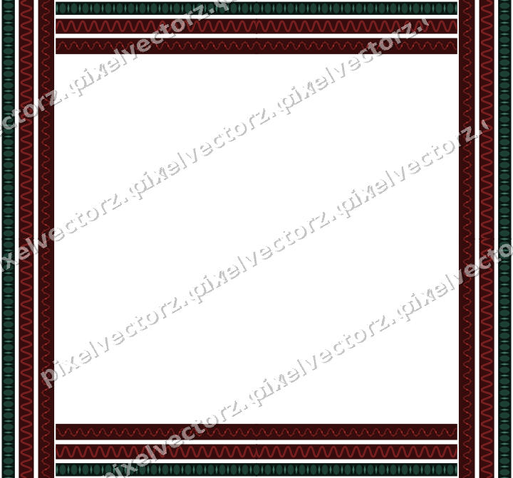 Decorative picture frame border in dark red with scrolling vine