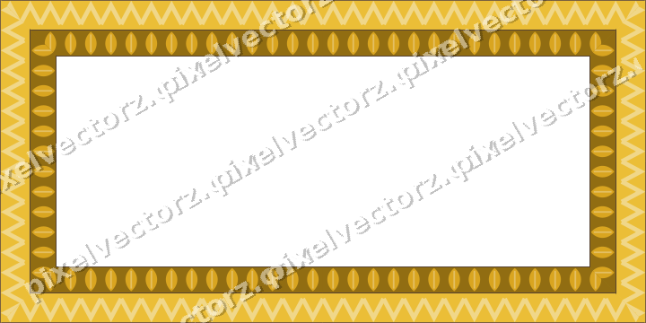 Decorative picture frame border in amber and purple with zigzag