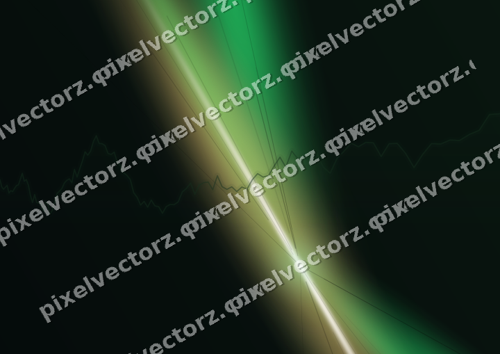 Leuchtender Neon Diagramm Hintergrund in Grün und Bernstein