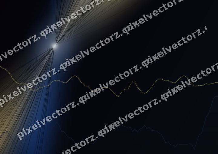 Leuchtender Neon Diagramm Hintergrund in Blau und Bernstein