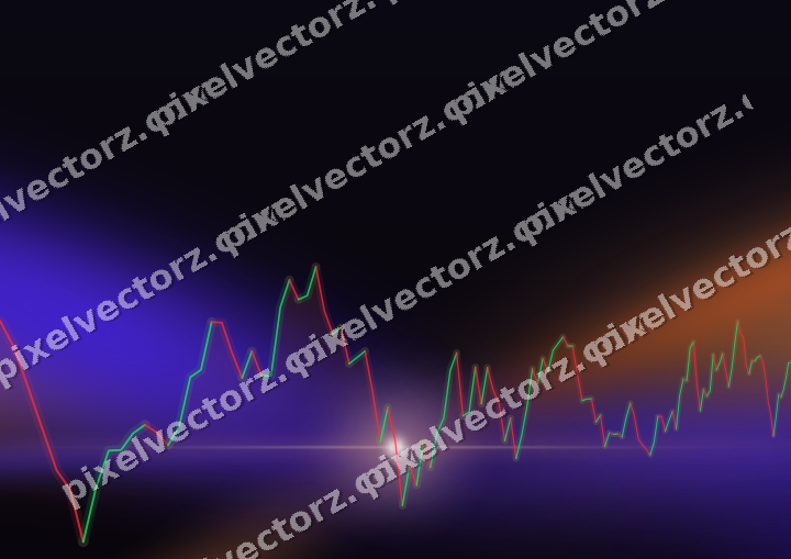 Leuchtender Neon Diagramm Hintergrund in Orange und Blau