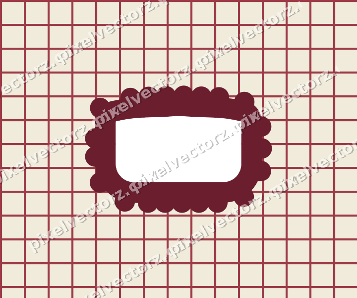 Decorative patterned mat frame in dark pink and red with grid check
