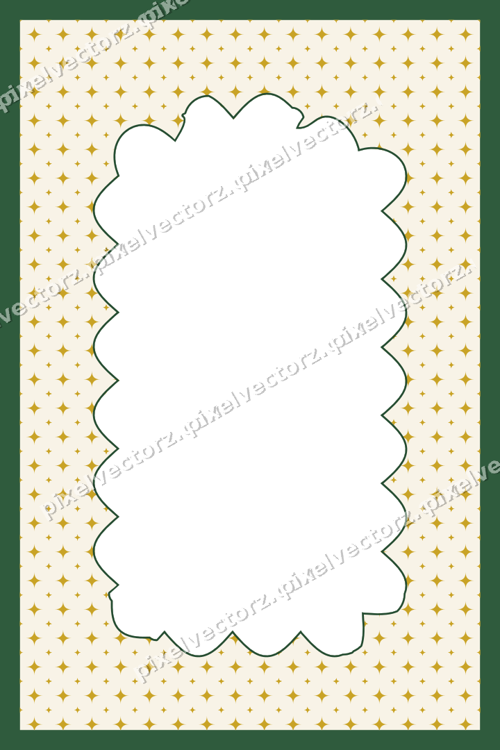 Decorative patterned mat frame in dark green with sparkle pattern