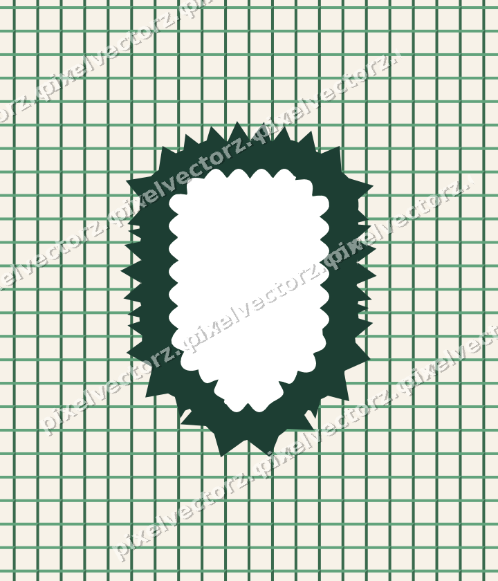 Decorative patterned mat frame in dark green with diagonal lattice
