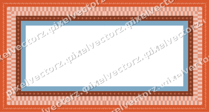 Decorative picture frame border in orange with laurel moulding