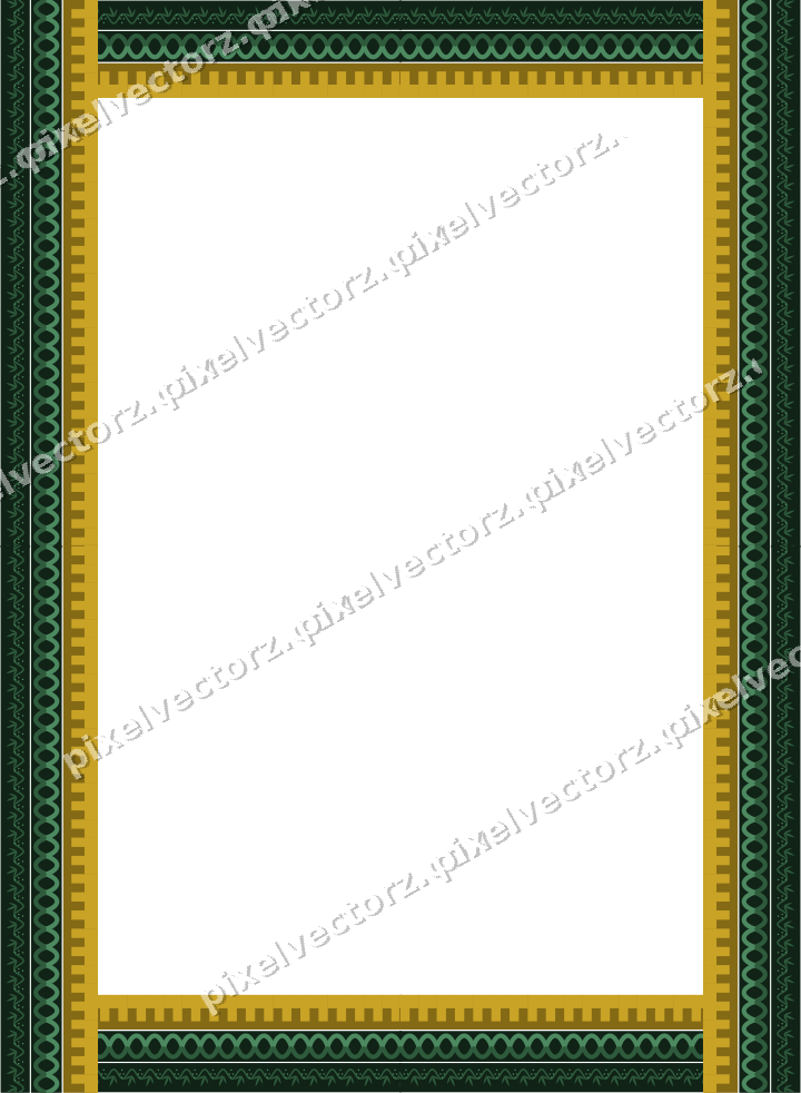 Decorative picture frame border in dark green with grape vine