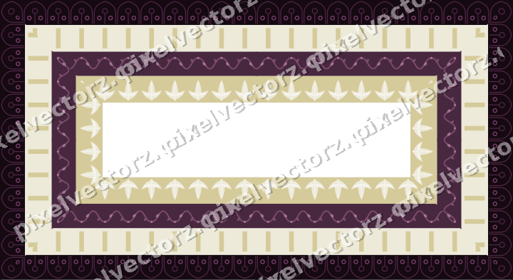 Decorative picture frame border in dark magenta with gothic tracery