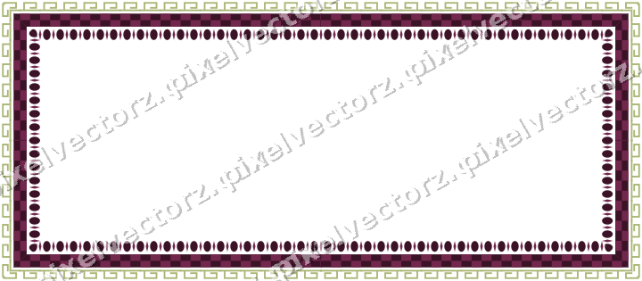Decorative picture frame border in lime and pink with greek key