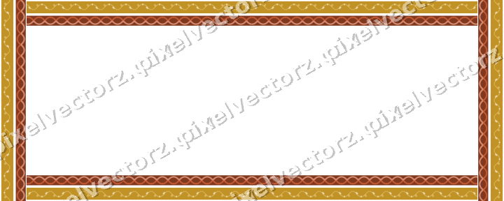 Decorative picture frame border in orange with scrolling vine