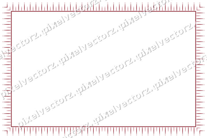 Decorative picture frame border in dark pink and red with bud and stem