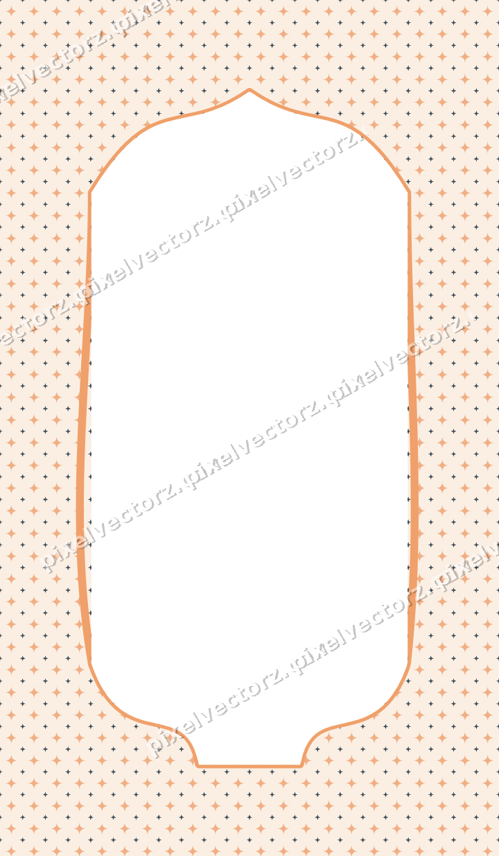 Decorative patterned mat frame in blue and orange with sparkle pattern