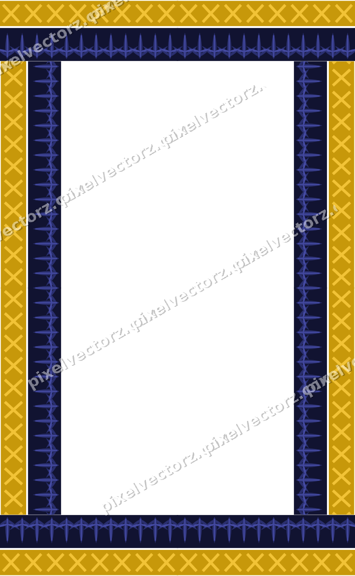 Decorative picture frame border in dark blue with acanthus leaf