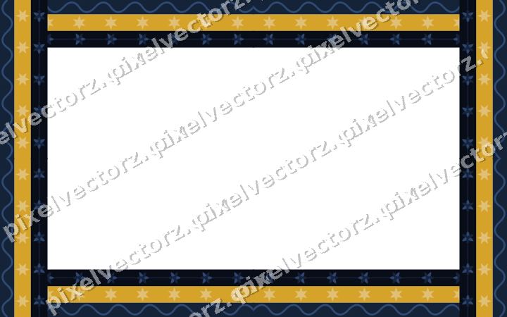 Decorative picture frame border in dark blue with rosette band