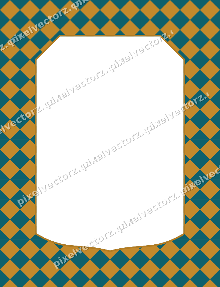 Decorative patterned mat frame in amber with harlequin diamonds