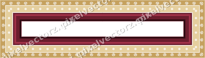 Decorative picture frame border in dark pink and red with palmette