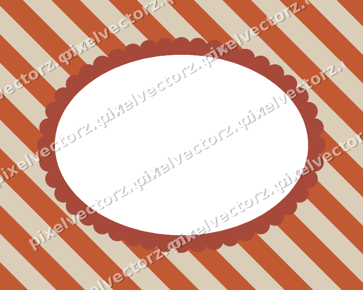 Decorative patterned mat frame in orange with horizontal stripes