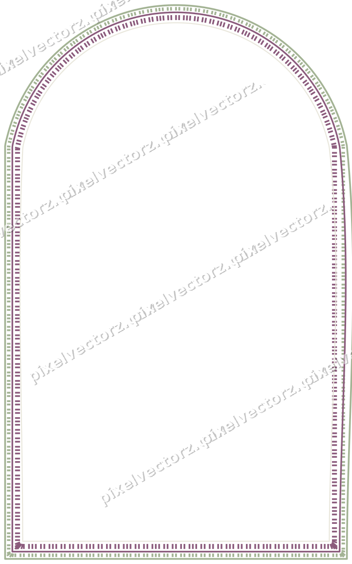 Decorative line art frame in dark magenta and lime with label plaque