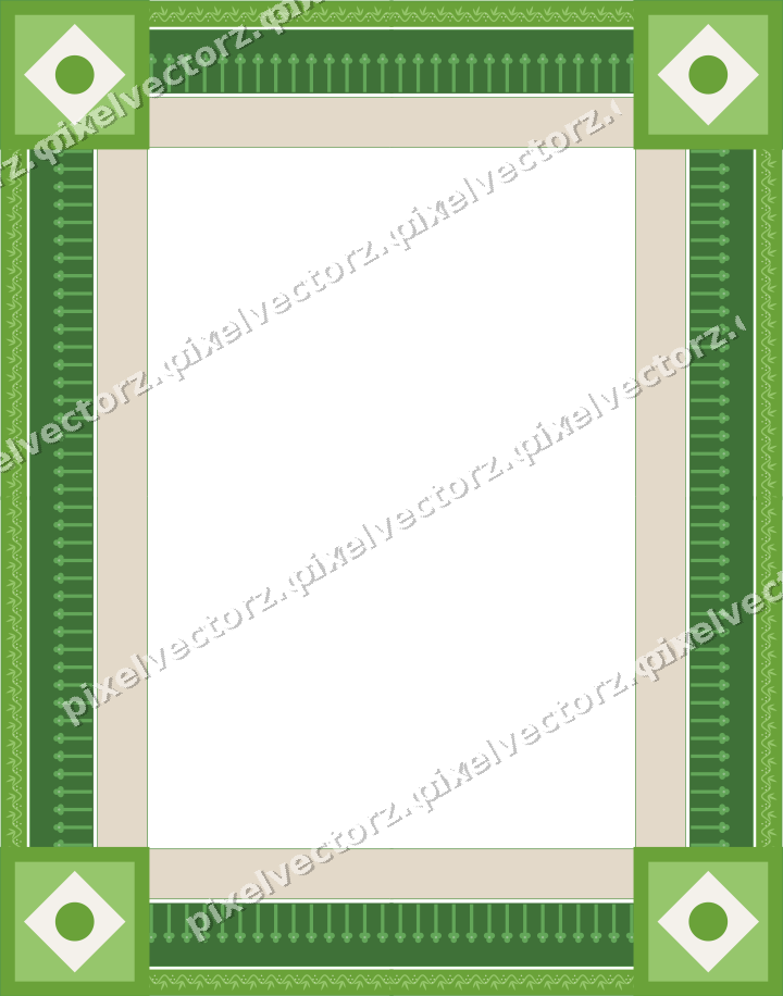 Decorative picture frame border in lime and yellow with grape vine