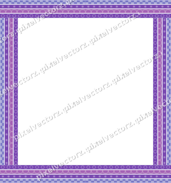Decorative picture frame border in purple and blue with arcade frieze