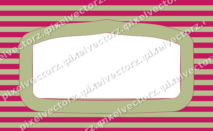 Decorative patterned mat frame in lime with horizontal stripes