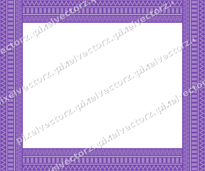 Decorative picture frame border in purple and blue with zigzag