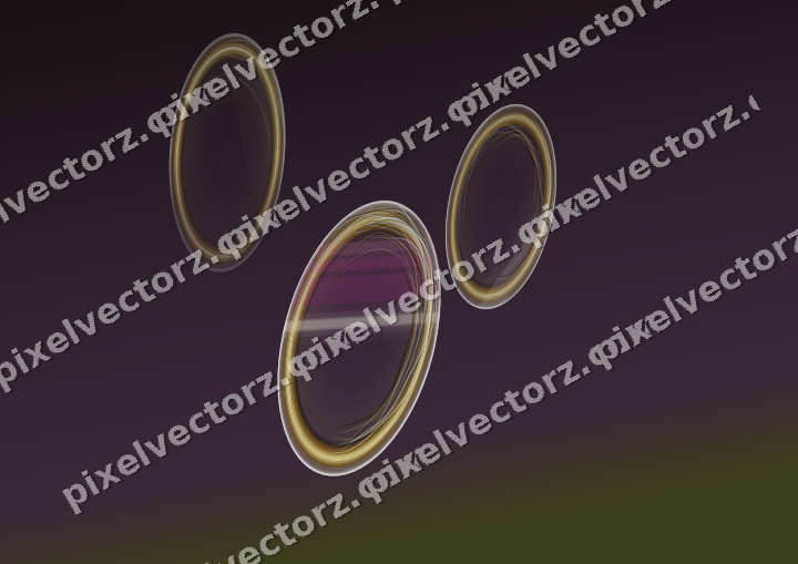 Abstract glass arc in dark magenta and lime