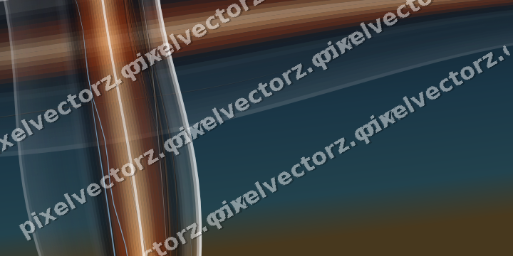 Abstract glass arc in orange and teal