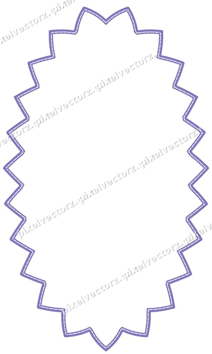 Dekorativer Zierrahmen in Blau und Türkis mit Oval und Zackenrand