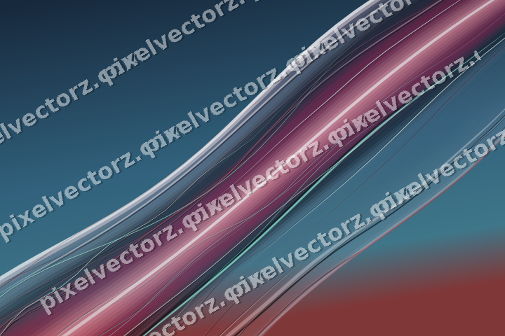 Abstract glass arc in pale pink and pale red