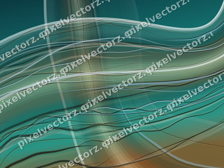 Abstract glass arc in dark teal and orange