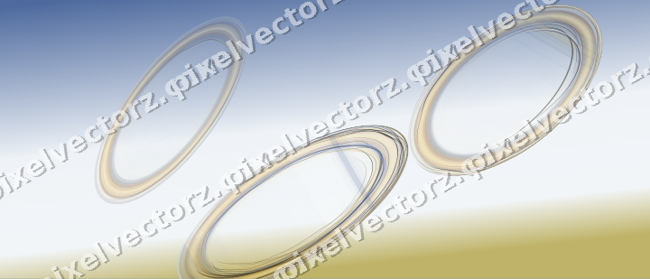 Abstract glass arc in dark blue and amber