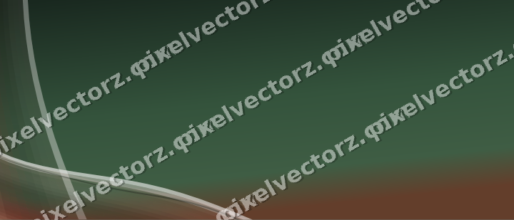 Abstract glass arc in dark green and red