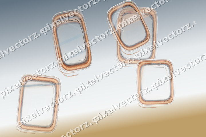 Abstract glass arc in blue and orange