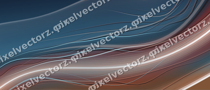 Abstract glass arc in orange and cyan