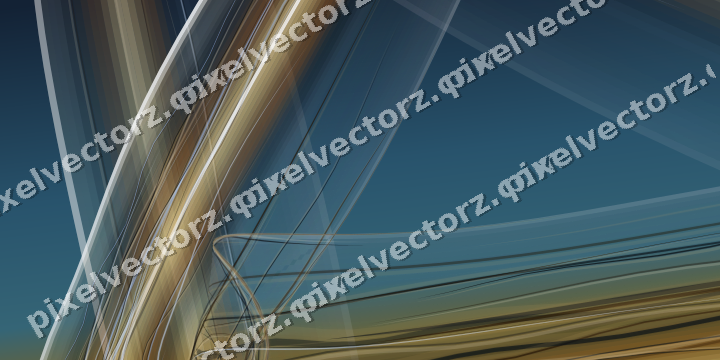 Abstract glass arc in amber and dark teal