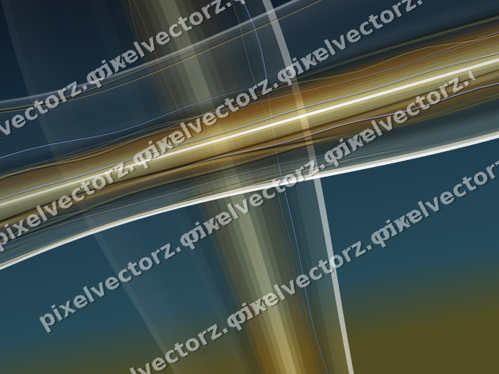 Abstract glass arc in amber and blue