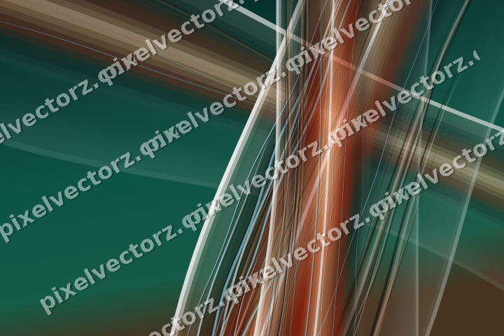 Abstract glass arc in orange and teal