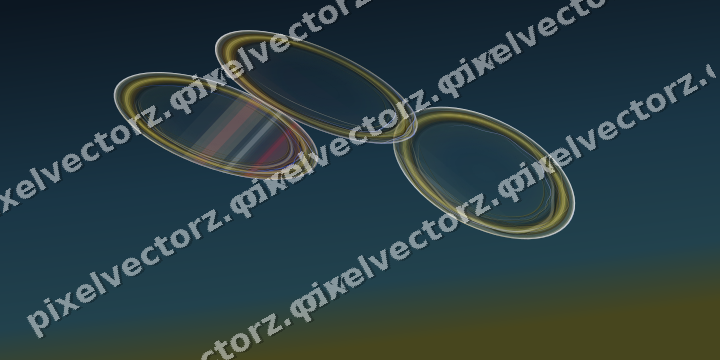 Abstract glass arc in dark pink and red